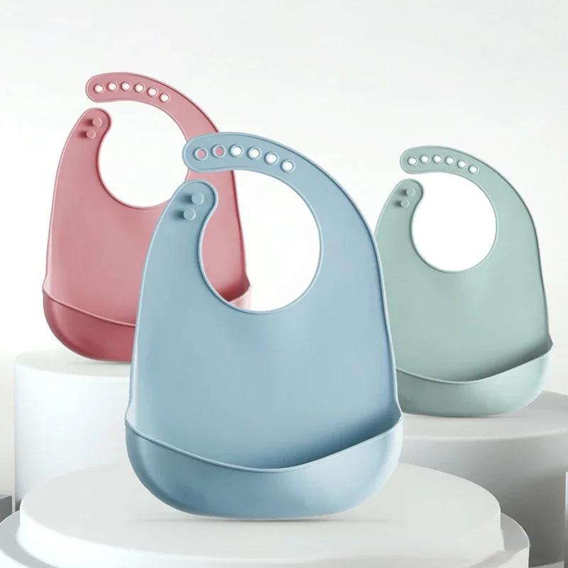 1-3 ชิ้น ผ้ากันเปื้อนเด็ก ปรับ - Waterproof Baby Bibs Silicone บทวิจารณ์และราคา