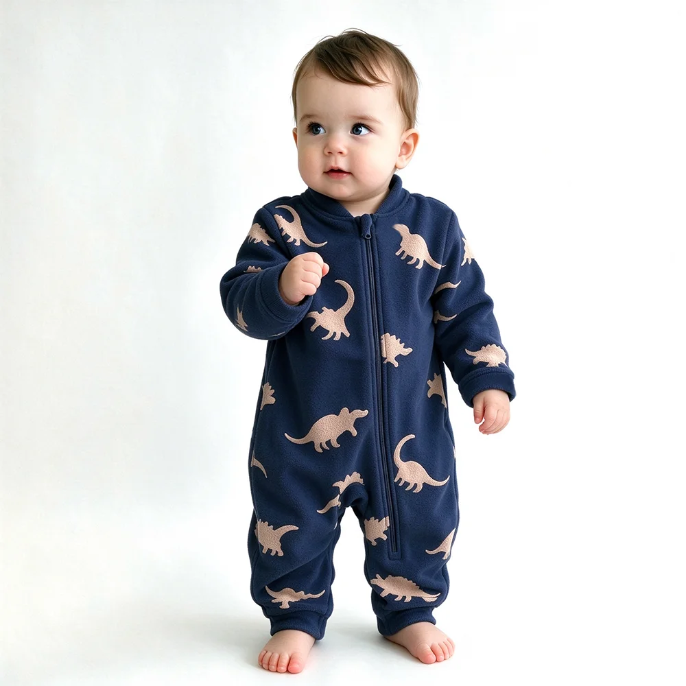 ชุดบอดี้สูทผ้าฟลีซนุ่มอุ่นสำหร - Cotton Baby Onesies Zipper บทวิจารณ์และราคา