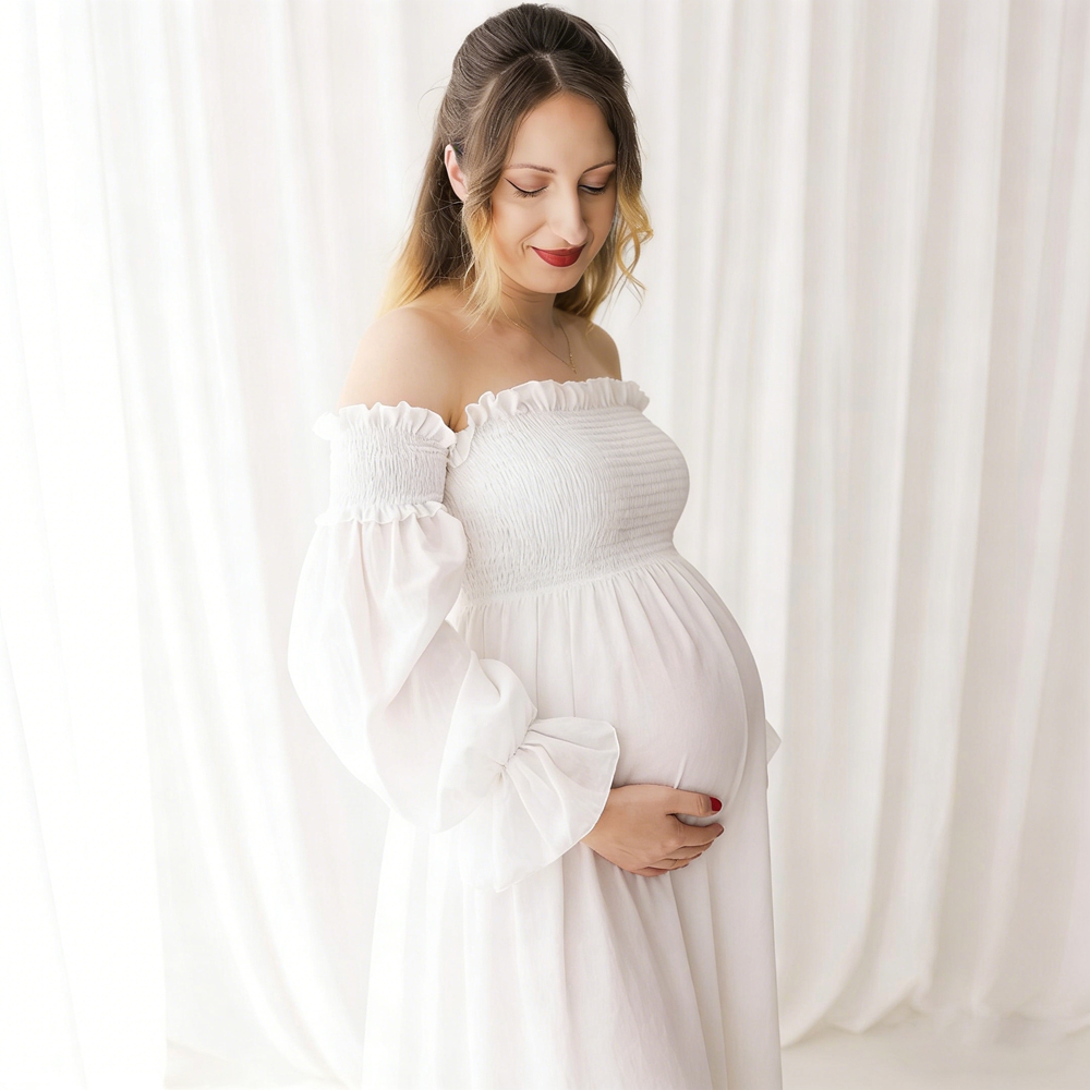 ชุดเดรสคลุมท้องสำหรับถ่ายภาพ ส - Maternity Wear บทวิจารณ์และราคา