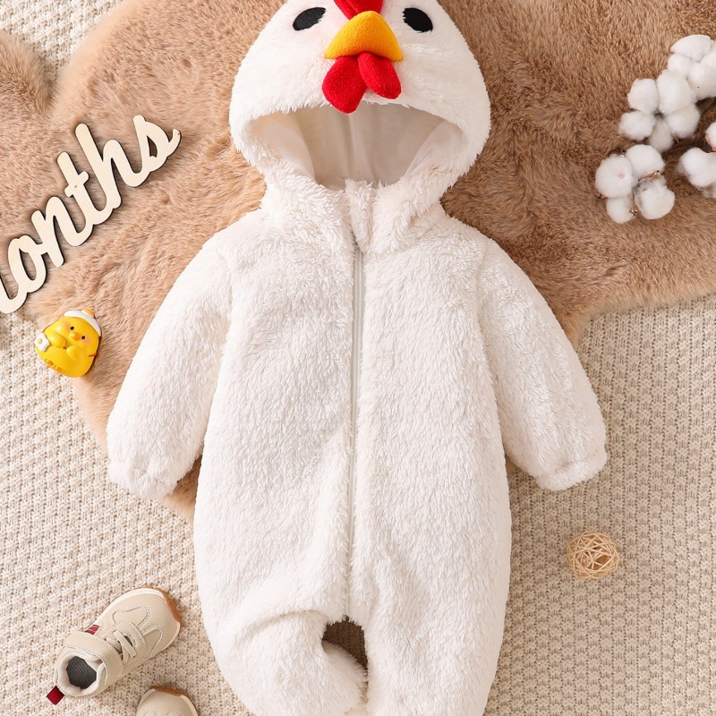 ชุดรอมเปอร์เด็กแรกเกิดสีขาวลาย - Cotton Baby Onesies Zipper บทวิจารณ์และราคา